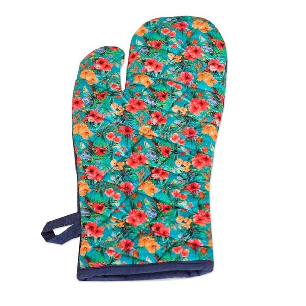 Alternate image for Set of 3 Floral Turquoise Cotton Apron and Kitchen Utensils Floral Flavors