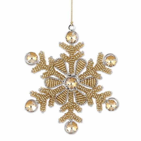 Alternate image for Embellished Aluminum Snowflake Ornaments Set of 4 Glittering Snowfall