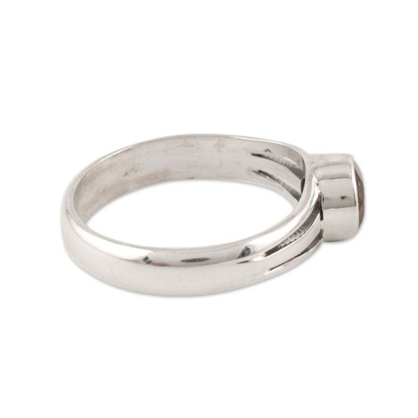 Alternate image for Garnet and Sterling Silver Cocktail Ring Hazy Night