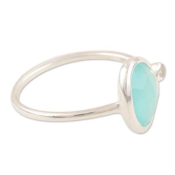Alternate image for Sterling Silver Chalcedony Cocktail Ring from India Sea Queen