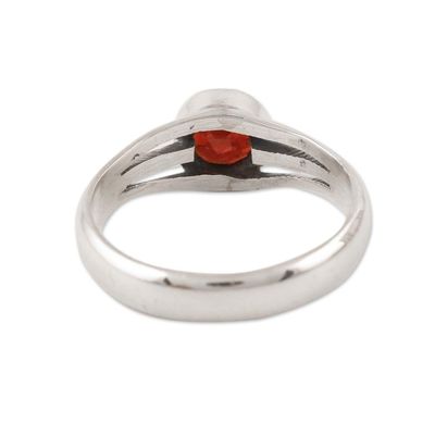 Alternate image for Garnet and Sterling Silver Cocktail Ring Hazy Night