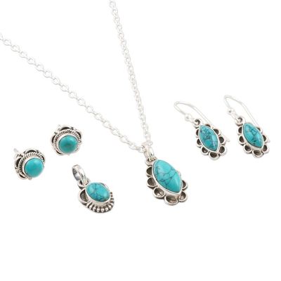 Alternate image for Hand Crafted Sterling Silver Jewelry Set from India Inner Calm