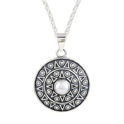 Alternate image for Sterling Silver Pendant Necklace with Lovely Cultured Pearl Pure Delight