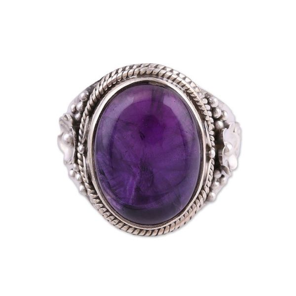 Alternate image for Amethyst Cabochon Cocktail Ring in Sterling Silver Paradise Found