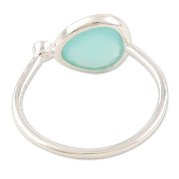 Alternate image for Sterling Silver Chalcedony Cocktail Ring from India Sea Queen