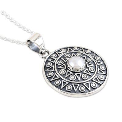 Alternate image for Sterling Silver Pendant Necklace with Lovely Cultured Pearl Pure Delight