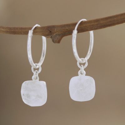 Alternate image for Hand Crafted Rainbow Moonstone Dangle Earrings Step Into the Light