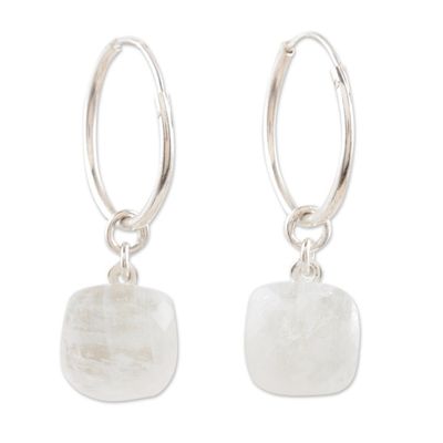 Alternate image for Hand Crafted Rainbow Moonstone Dangle Earrings Step Into the Light