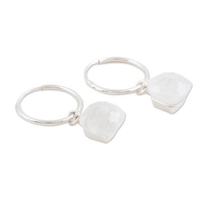 Alternate image for Hand Crafted Rainbow Moonstone Dangle Earrings Step Into the Light