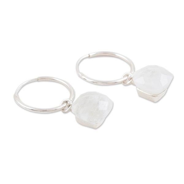 Alternate image for Hand Crafted Rainbow Moonstone Dangle Earrings Step Into the Light