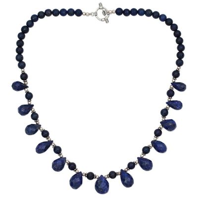 Alternate image for Lapis lazuli necklace Royal Blue