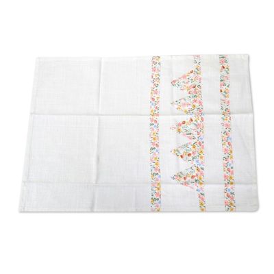 Alternate image for Pair of Cotton Dish Towels with Floral Print Made in India Floral Passion