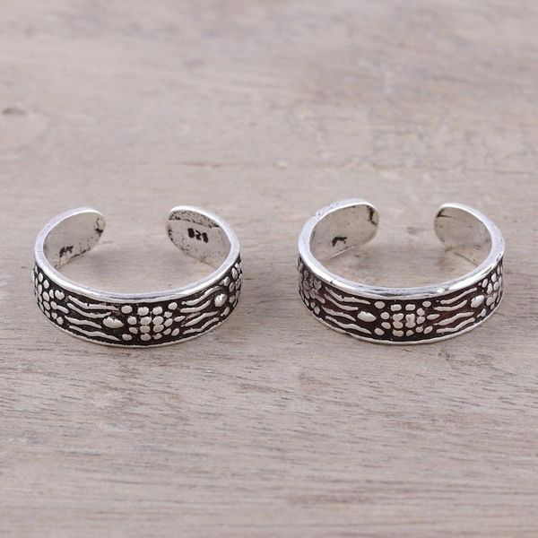 Alternate image for Sterling Silver Swimming Turtles Pair of Toe Rings Happy Turtles
