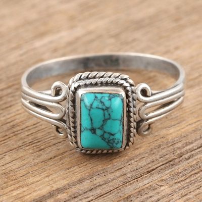 Alternate image for Artisan Crafted Sterling Silver Single Stone Ring Free Will