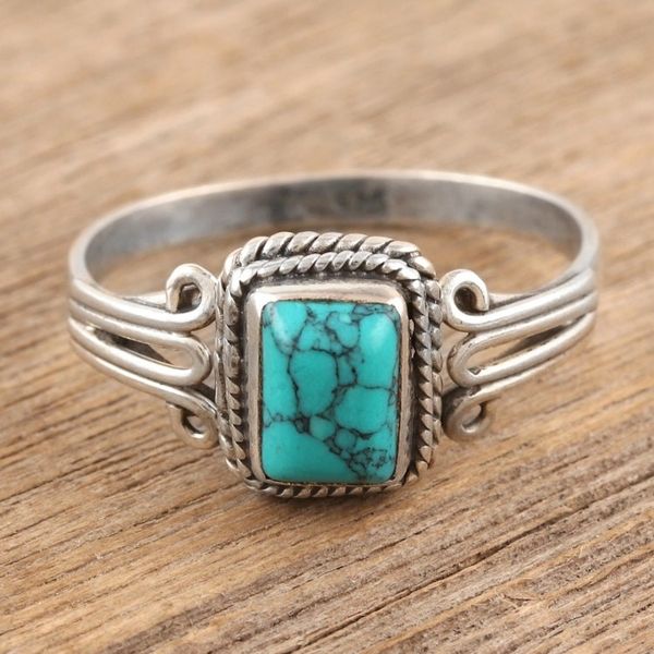 Alternate image for Artisan Crafted Sterling Silver Single Stone Ring Free Will