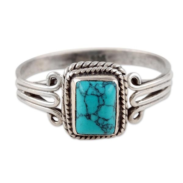 Alternate image for Artisan Crafted Sterling Silver Single Stone Ring Free Will