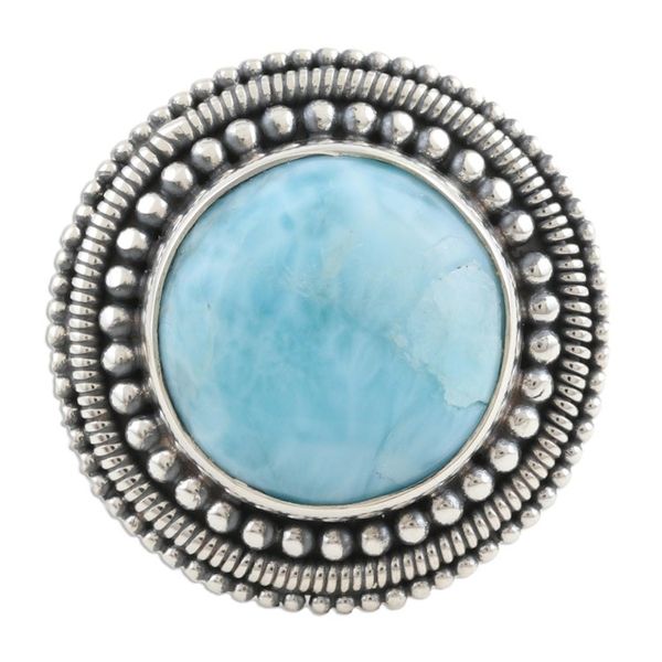 Alternate image for Artisan Crafted Larimar Cocktail Ring Sea Vista