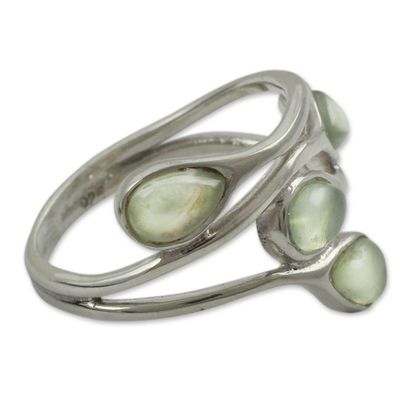 Alternate image for Prehnite cocktail ring Green Waves
