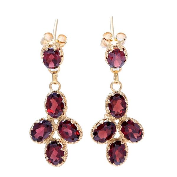 Alternate image for 22k Gold Plated 10-Carat Garnet Dangle Earrings from India Regal Dance