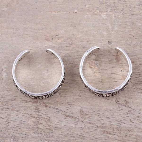 Alternate image for Sterling Silver Swimming Turtles Pair of Toe Rings Happy Turtles