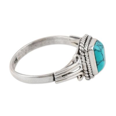 Alternate image for Artisan Crafted Sterling Silver Single Stone Ring Free Will