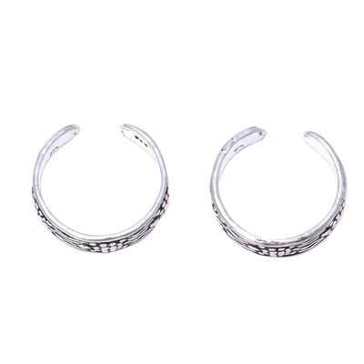 Alternate image for Sterling Silver Swimming Turtles Pair of Toe Rings Happy Turtles