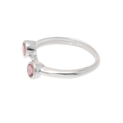 Alternate image for Faceted Amethyst Band Ring Crafted in India Duality