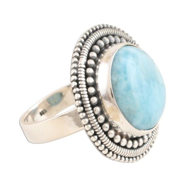 Alternate image for Artisan Crafted Larimar Cocktail Ring Sea Vista