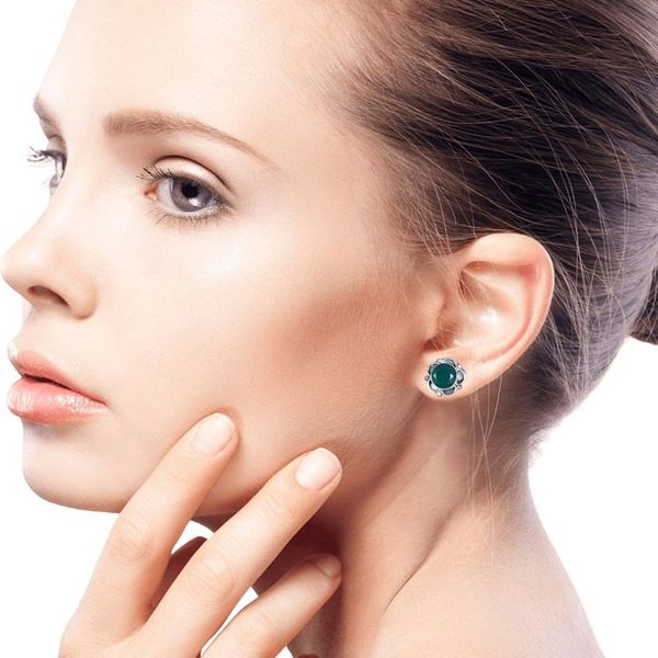 Alternate image for Artisan Crafted Multi-Gemstone Stud Earrings Set of 7 Everyday Pairs