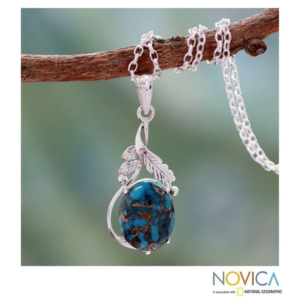 Alternate image for Composite Turquoise Jewelry in a Silver Necklace Elegance
