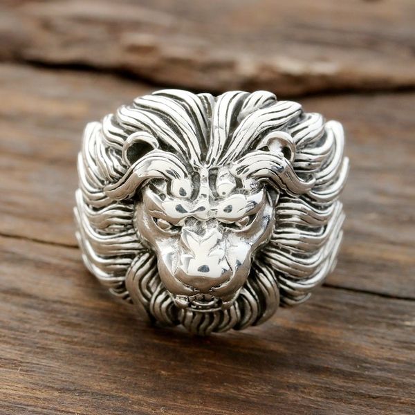 Alternate image for Mens Sterling Silver Lion Ring from India Kings Roar