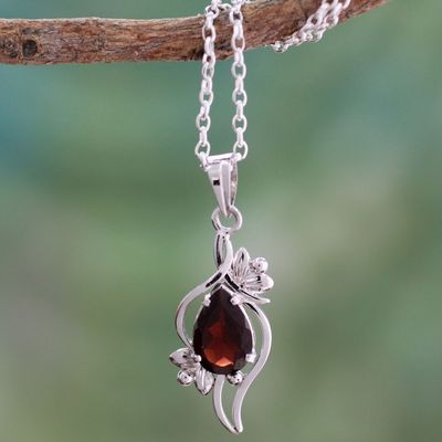 Alternate image for Garnet pendant necklace Scarlet Grace
