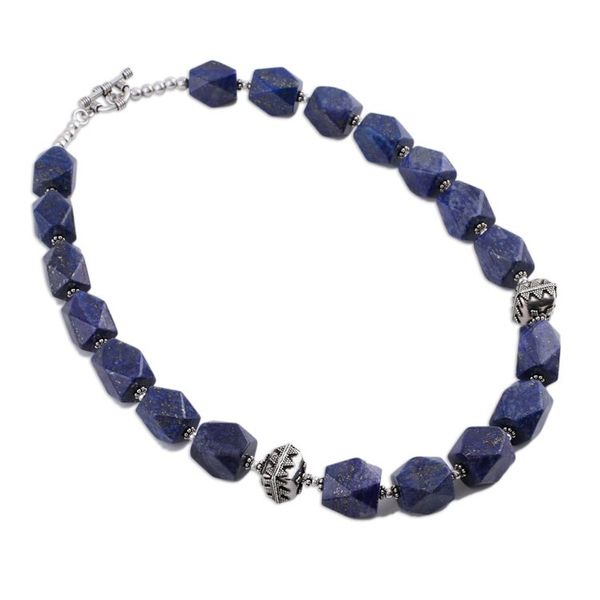 Alternate image for Lapis lazuli strand necklace Blue Goddess