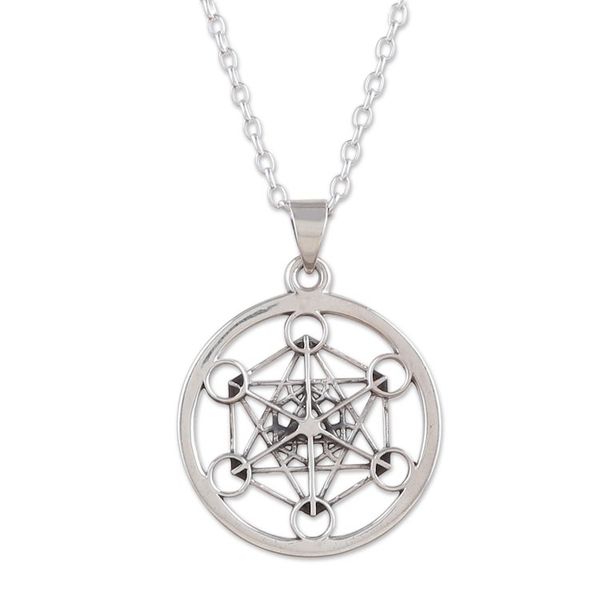 Alternate image for Modern Mens Sterling Silver Pendant Necklace from India Contemporary Splendor