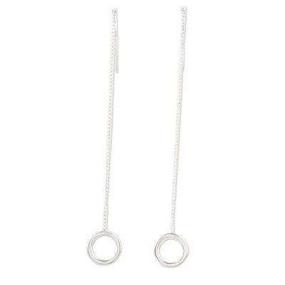 Alternate image for Hand Made Sterling Silver Threader Earrings New Trend