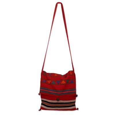 Alternate image for Unique Hand Woven Cotton Shoulder Bag Rajasthan Rapture