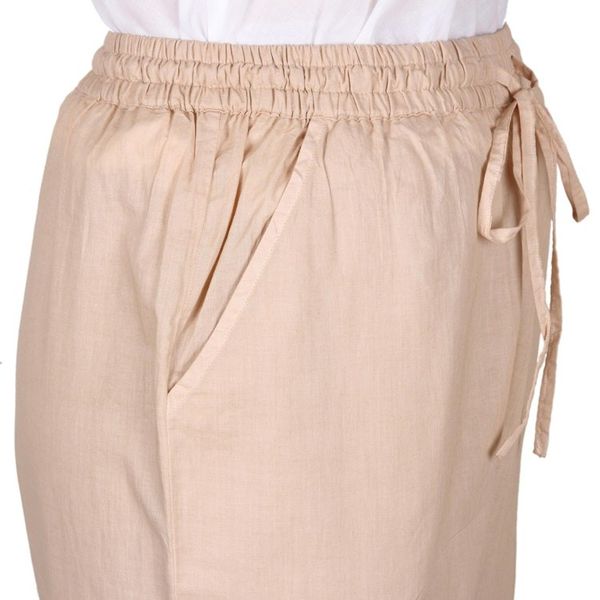 Alternate image for All Cotton Embroidered Cropped Pants with Drawstring Waist Paisley Days