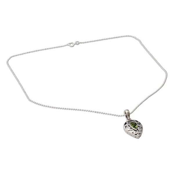 Alternate image for Sterling Silver with Peridot Necklace Birthstone Jewelry Lime Lace