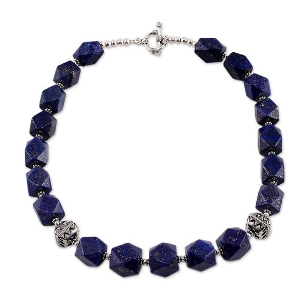Alternate image for Lapis lazuli strand necklace Blue Goddess