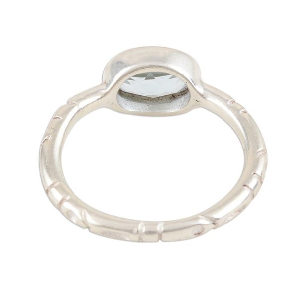 Alternate image for Simple Blue Topaz and Sterling Silver Ring Blue Gaze