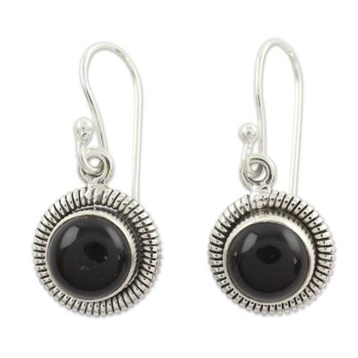 Alternate image for Fair Trade Sterling Silver and Onyx Earrings Universal
