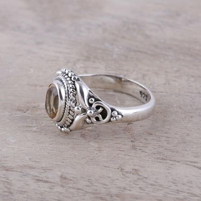 Alternate image for Traditional Citrine Cocktail Ring from India Traditional Romantic