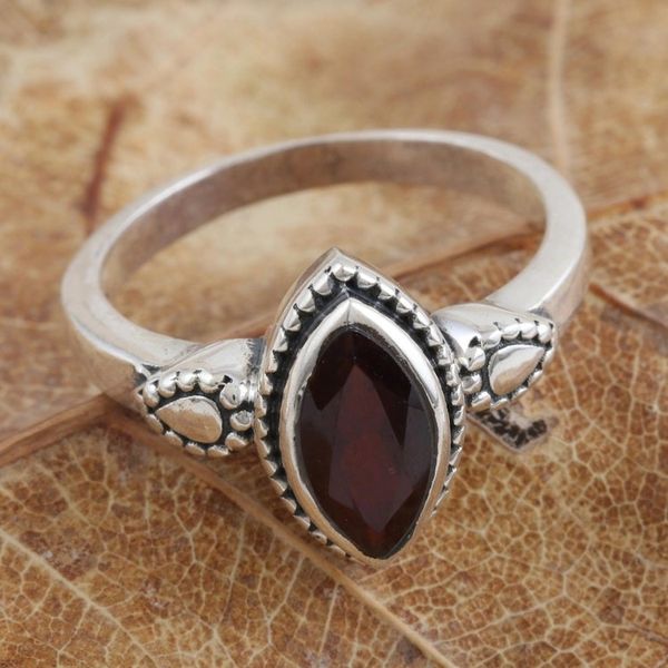 Alternate image for Marquise Cut Garnet Cocktail Ring Crimson Rawa