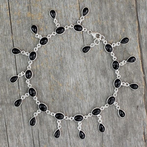 Alternate image for Onyx anklet Moon Dancer