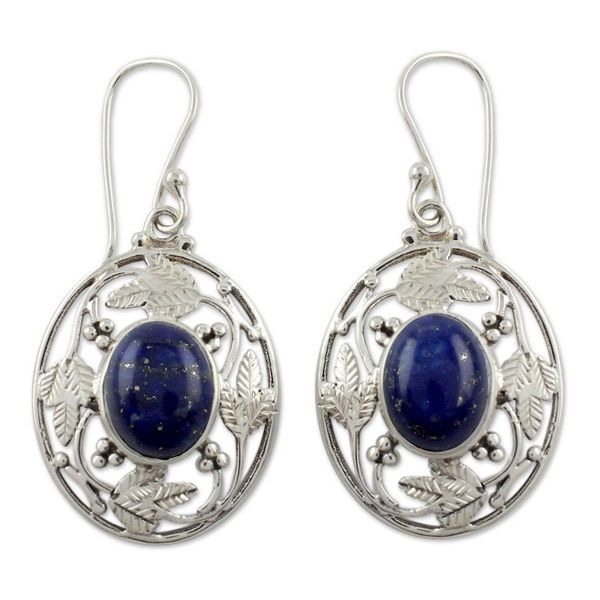 Alternate image for Fair Trade Lapis Lazuli Handcrafted Earrings Ocean Avatar