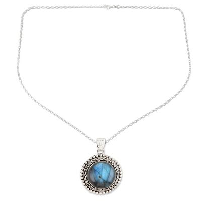 Alternate image for Hand Crafted Labradorite and Sterling Silver Necklace Dusk Falls