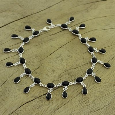 Alternate image for Onyx anklet Moon Dancer