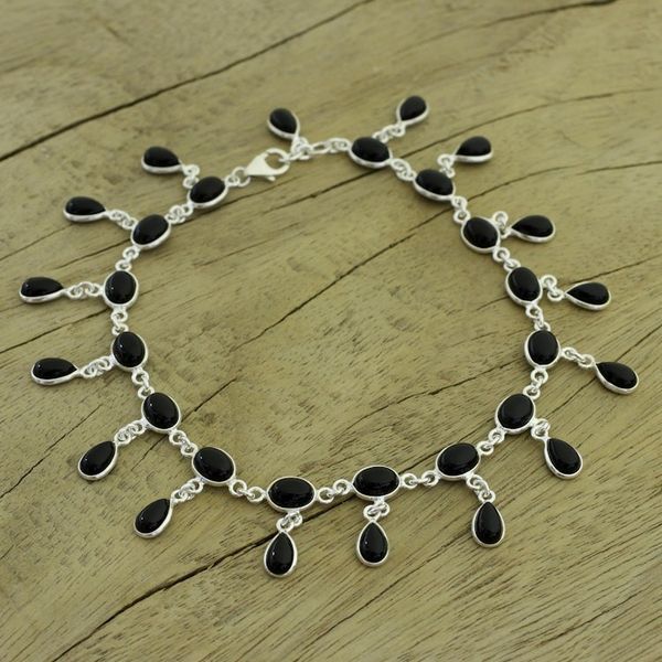 Alternate image for Onyx anklet Moon Dancer