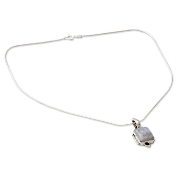 Alternate image for Moonstone pendant necklace Rainbow Light