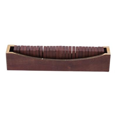 Alternate image for Beech Wood Classic Domino Set with Mango Wood Holder Classic Entertainment